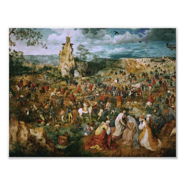 Impression Photo Pieter Bruegel l'Ancien-La Procession pour le Calv (Devant)