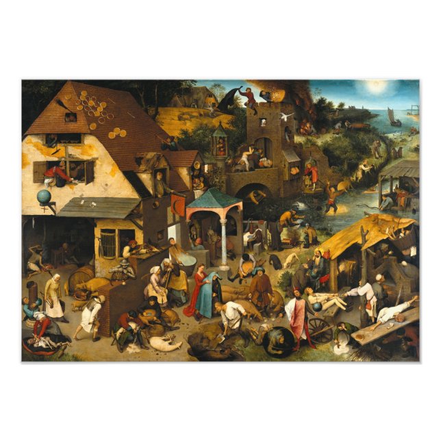 Impression Photo Pieter Bruegel l'Ancien - Proverbes Néerlandais (Devant)
