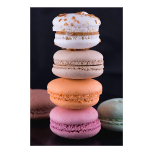 Impression Photo Pile colorée de Macarons français