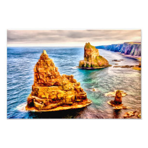 Impression Photo Piles de la peinture duncansby de l'Ecosse