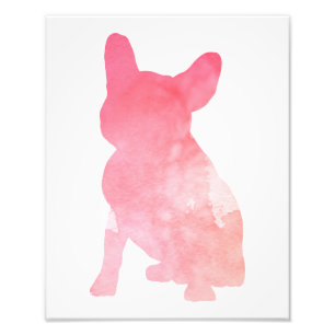 Impression Photo Pink Bulldog aka Frenchie