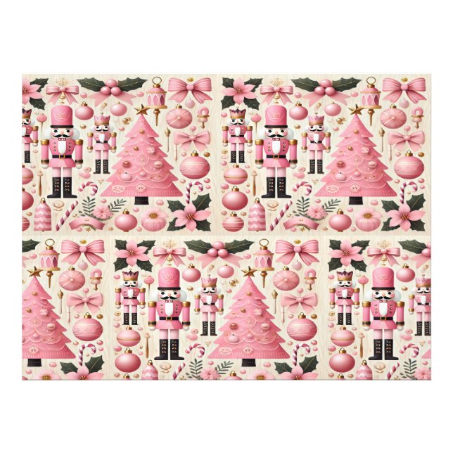 Impression Photo Pink Nutcracker Christmas Tree  (Devant)