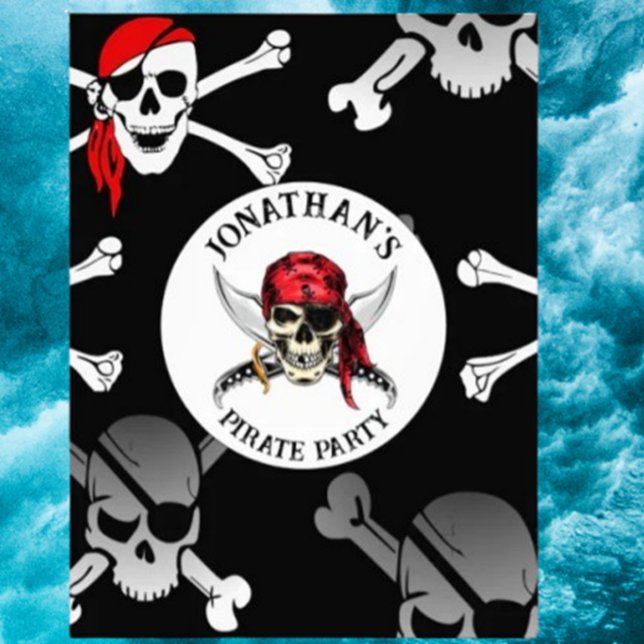 IMPRESSION PHOTO PIRATE PARTY SKULLS (Discover the bold PIRATE PARTY SKULLS poster that adds edgy style and fierce spirit to any space. )