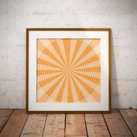 Pissenlit, Spirale Orange, Art Abstrait Bohème