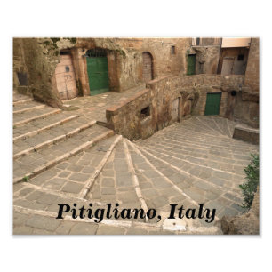Impression Photo Pitigliano Italie Portes vertes Beaux-Arts