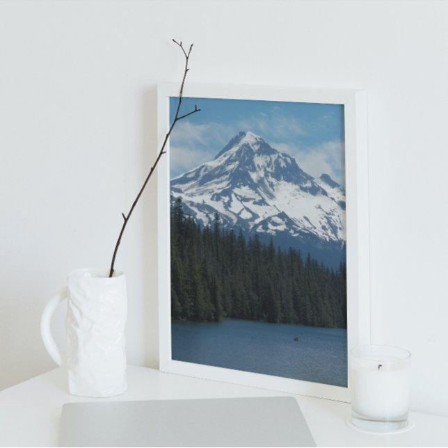 Impression Photo Pittoresque Mont Hood et paysage du lac (In Situ Framed)