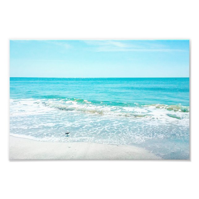 Impression Photo Plage de Floride Tropical Sable Ocean Waves Sandpi (Devant)