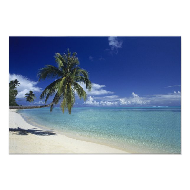 Impression Photo Plage de Matira sur l'île de Bora Bora, (Devant)