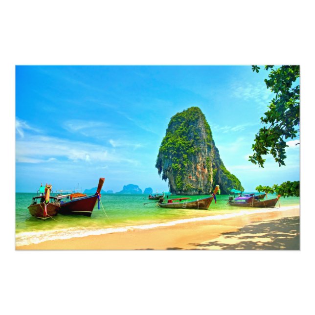 Impression Photo Plage de Railay à Krabi, Thaïlande (Devant)