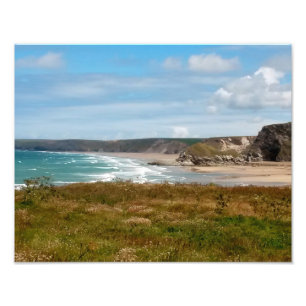Impression Photo Plage Newquay les Cornouailles Angleterre de baie