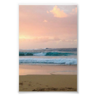 Impression Photo Plage Sunset avec océan