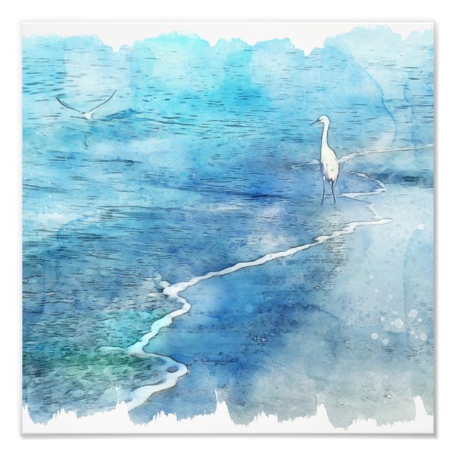 Impression Photo Plage tropicale en Turquoise Aqua Turquoise Blue a (Devant)