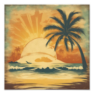Impression Photo Plage vintage - 1