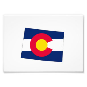 Impression Photo Plan et drapeau de l'État du Colorado