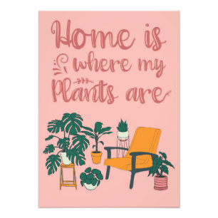 Impression Photo Plante Lover Home Est L'Endroit Où Mes Plantes Son