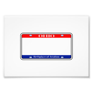 Impression Photo Plaque de licence en Ohio vide