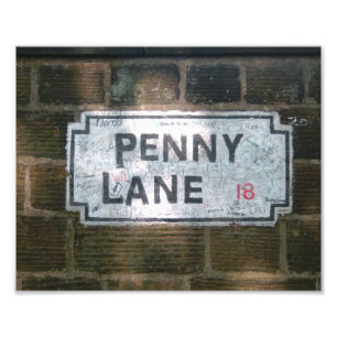 Impression Photo Plaque de rue de ruelle de penny