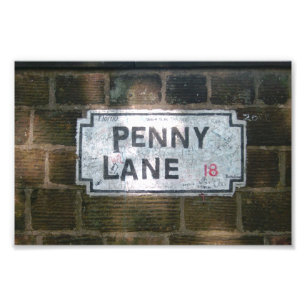 Impression Photo Plaque de rue de ruelle de penny, Liverpool R-U