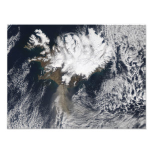 Impression Photo Plume de cendres du volcan Eyjafjallajokull, islan