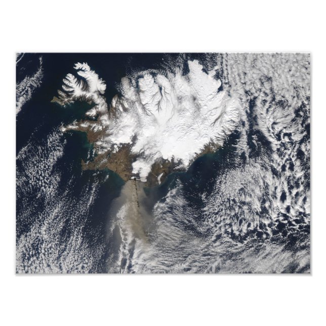 Impression Photo Plume de cendres du volcan Eyjafjallajokull, islan (Devant)