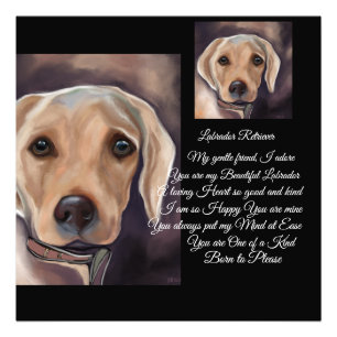 Impression Photo Poésie du Labrador Retriever
