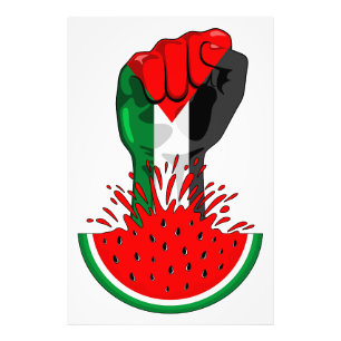 Impression Photo Poing de résistance palestinienne sur le symbole d
