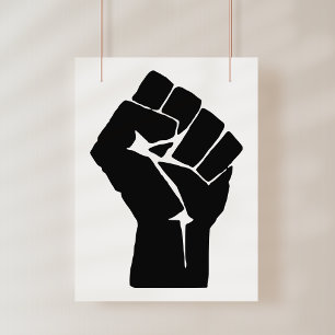 Impression Photo Poing, Rebelle, Émeute, Résistance, Style Communis