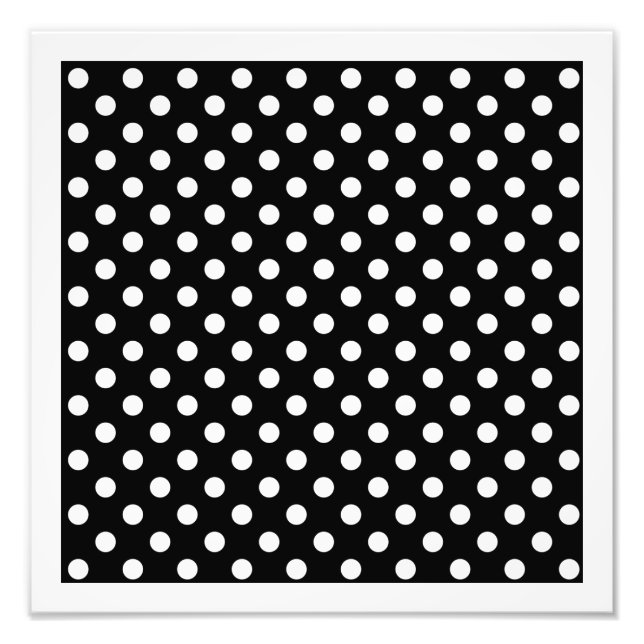Impression Photo Pois noirs et blancs (Devant)