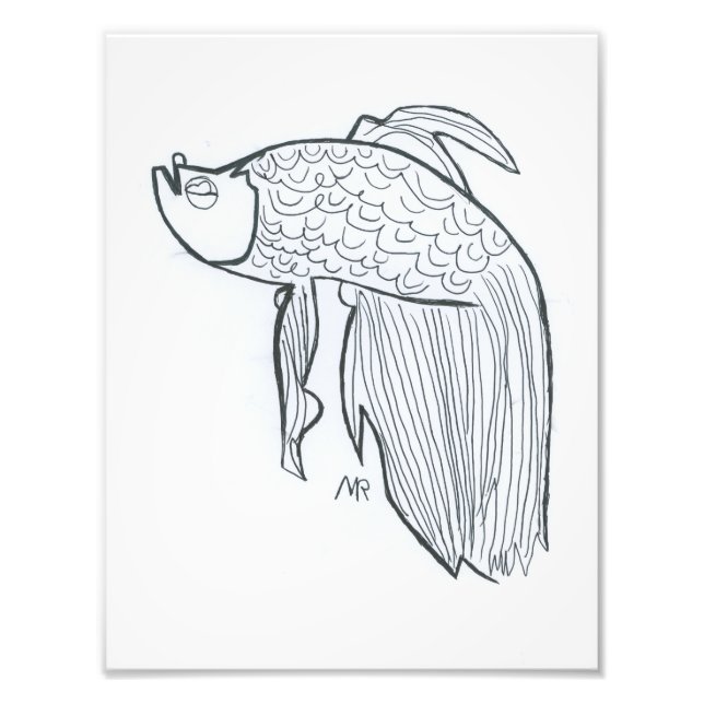 Impression Photo Poisson Combattant (Devant)