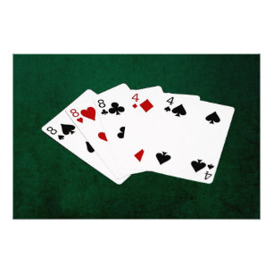 Impression Photo Poker Hands - Full House - Huit et Quatre