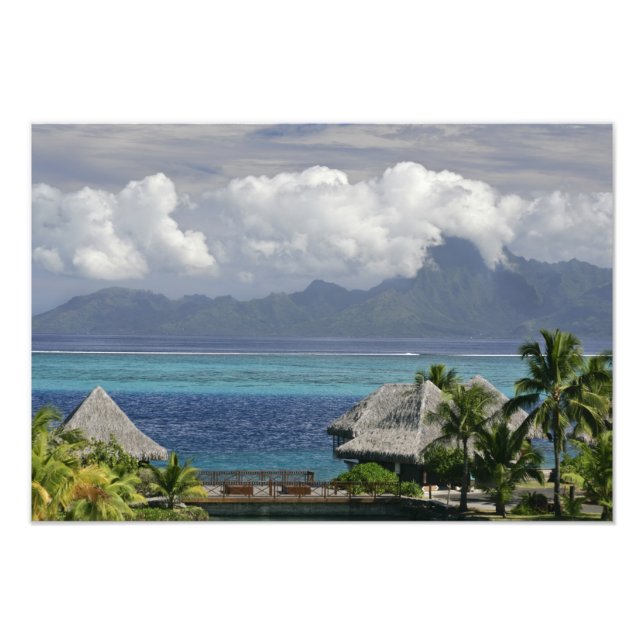 Impression Photo Polynésie française, Moorea. Vue sur l'île (Devant)