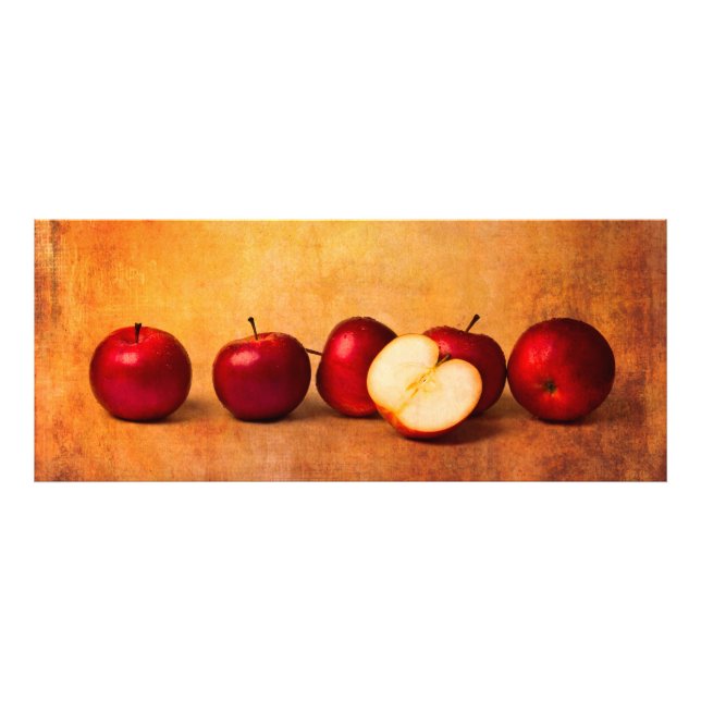 Impression Photo Pommes En Panorama Rouge (Devant)