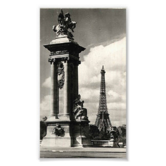 Impression Photo Pont Alexandre III et Tour Eiffel à Paris