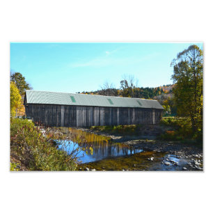 Impression Photo Pont couvert Lincoln, Woodstock, Vermont