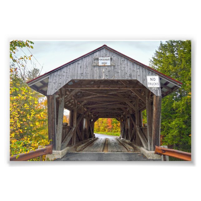 Impression Photo Pont couvert Power House, Vermont (Devant)
