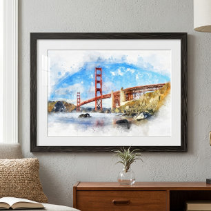 Impression Photo Pont Golden Gate Pastel à San Francisco