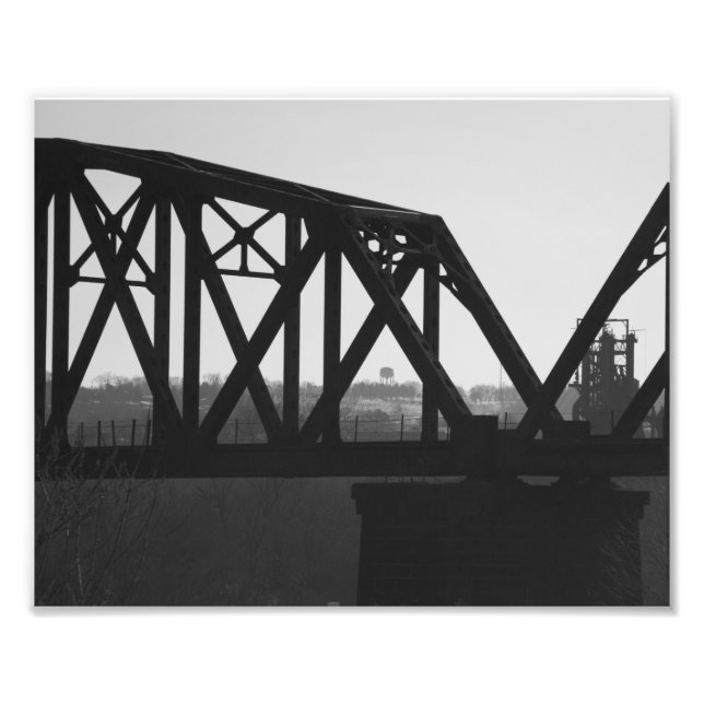Impression Photo Pont noir et blanc (Devant)
