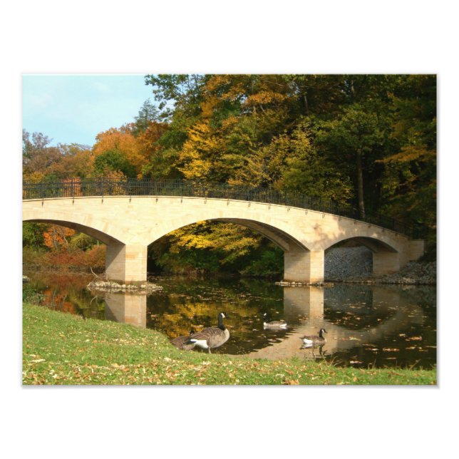 Impression Photo Pont Rainbow à l'automne au Grove City College (Devant)