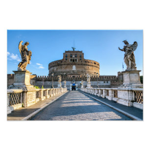 Impression Photo Ponte et Château Sant'Angelo - Rome, Italie