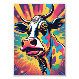 Impression Photo Pop Art: The Colorful Cow