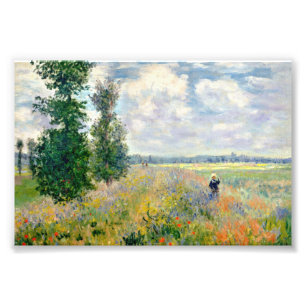 Impression Photo Poppy Fields near Argenteuil by Claude Monet