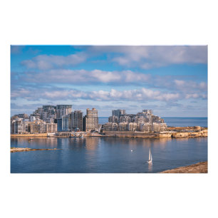 Impression Photo Port de Sliema et gratte-ciel à Malte