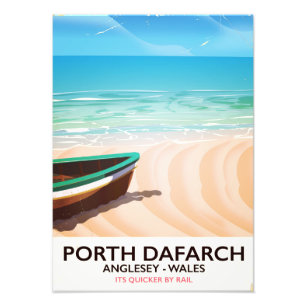 Impression Photo Porth Dafarch, affiche de plage galloise anglesey