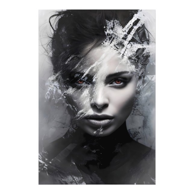 Impression Photo Portrait Abstrait d'une femme (Devant)
