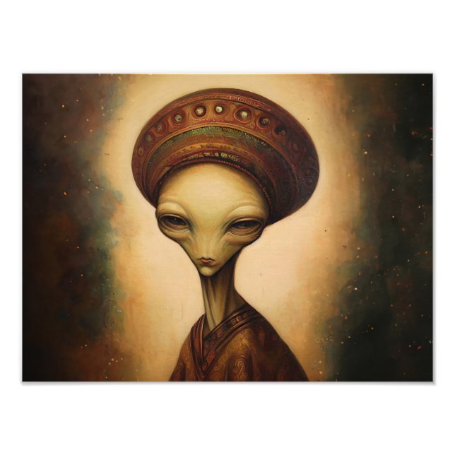 Impression Photo Portrait Alien antique (Devant)
