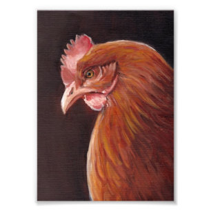Impression Photo Portrait d'art Red Hen