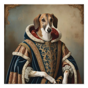 Impression Photo Portrait de chien de la reine Canine à la Renaissa