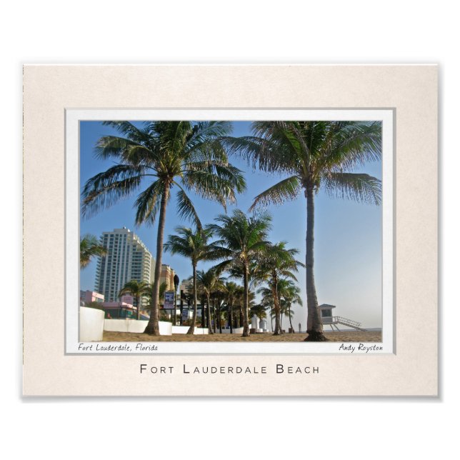 Impression Photo Portrait de la plage de Fort Lauderdale (Devant)