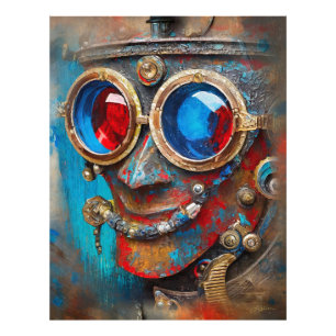 Impression Photo Portrait de l'homme en étain Steampunk