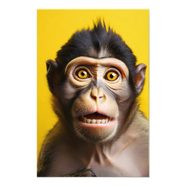 Impression Photo Portrait drôle de singe (Devant)